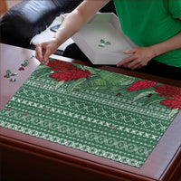 Women's Day Samoa Malu Tattoo Inspired Mix Teuila Puzzle Sage Green