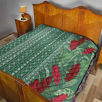 Women's Day Samoa Malu Tattoo Inspired Mix Teuila Quilt Sage Green