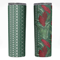 Women's Day Samoa Malu Tattoo Inspired Mix Teuila Skinny Tumbler Sage Green