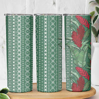 Women's Day Samoa Malu Tattoo Inspired Mix Teuila Skinny Tumbler Sage Green