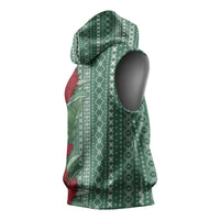 Women's Day Samoa Malu Tattoo Inspired Mix Teuila Sleeveless Hoodie Sage Green