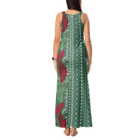 Women's Day Samoa Malu Tattoo Inspired Mix Teuila Tank Maxi Dress Sage Green