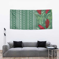 Women's Day Samoa Malu Tattoo Inspired Mix Teuila Tapestry Sage Green