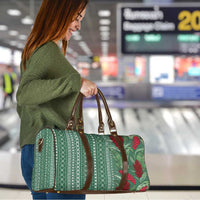 Women's Day Samoa Malu Tattoo Inspired Mix Teuila Travel Bag Sage Green