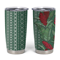 Women's Day Samoa Malu Tattoo Inspired Mix Teuila Tumbler Cup Sage Green