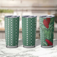 Women's Day Samoa Malu Tattoo Inspired Mix Teuila Tumbler Cup Sage Green