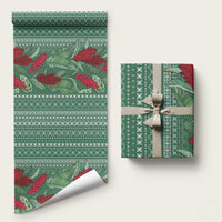 Women's Day Samoa Malu Tattoo Inspired Mix Teuila Wrapping Paper Sage Green