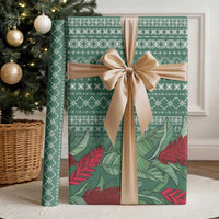 Women's Day Samoa Malu Tattoo Inspired Mix Teuila Wrapping Paper Sage Green
