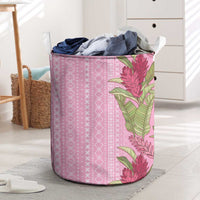 Women's Day Samoa Malu Tattoo Inspired Mix Teuila Laundry Basket Rose Pink