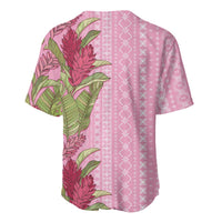 Women's Day Samoa Malu Tattoo Inspired Mix Teuila Baseball Jersey Rose Pink