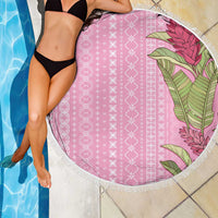 Women's Day Samoa Malu Tattoo Inspired Mix Teuila Beach Blanket Rose Pink