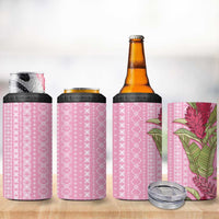 Women's Day Samoa Malu Tattoo Inspired Mix Teuila 4 in 1 Can Cooler Tumbler Rose Pink