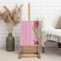 Women's Day Samoa Malu Tattoo Inspired Mix Teuila Canvas Wall Art Rose Pink