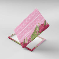 Women's Day Samoa Malu Tattoo Inspired Mix Teuila Canvas Wall Art Rose Pink