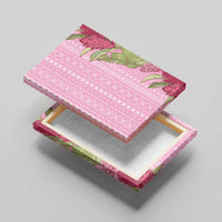 Women's Day Samoa Malu Tattoo Inspired Mix Teuila Canvas Wall Art Rose Pink