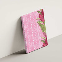 Women's Day Samoa Malu Tattoo Inspired Mix Teuila Canvas Wall Art Rose Pink