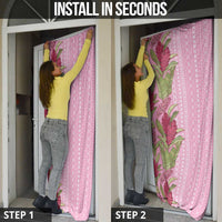 Women's Day Samoa Malu Tattoo Inspired Mix Teuila Door Cover Rose Pink