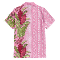 Women's Day Samoa Malu Tattoo Inspired Mix Teuila Family Matching Mermaid Dress and Hawaiian Shirt Rose Pink