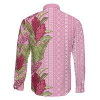 Women's Day Samoa Malu Tattoo Inspired Mix Teuila Family Matching Off Shoulder Short Dress and Hawaiian Shirt Rose Pink