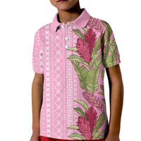 Women's Day Samoa Malu Tattoo Inspired Mix Teuila Kid Polo Shirt Rose Pink