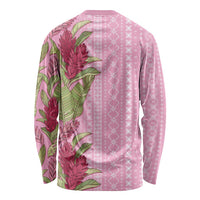 Women's Day Samoa Malu Tattoo Inspired Mix Teuila Long Sleeve Shirt Rose Pink