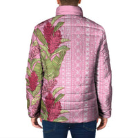Women's Day Samoa Malu Tattoo Inspired Mix Teuila Padded Jacket Rose Pink