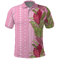 Women's Day Samoa Malu Tattoo Inspired Mix Teuila Polo Shirt Rose Pink