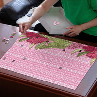 Women's Day Samoa Malu Tattoo Inspired Mix Teuila Puzzle Rose Pink