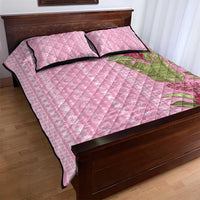 Women's Day Samoa Malu Tattoo Inspired Mix Teuila Quilt Bed Set Rose Pink