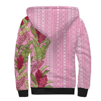 Women's Day Samoa Malu Tattoo Inspired Mix Teuila Sherpa Hoodie Rose Pink