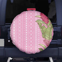 Women's Day Samoa Malu Tattoo Inspired Mix Teuila Spare Tire Cover Rose Pink