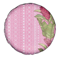 Women's Day Samoa Malu Tattoo Inspired Mix Teuila Spare Tire Cover Rose Pink