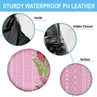 Women's Day Samoa Malu Tattoo Inspired Mix Teuila Spare Tire Cover Rose Pink