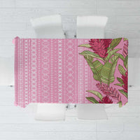 Women's Day Samoa Malu Tattoo Inspired Mix Teuila Tablecloth Rose Pink