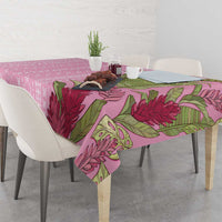 Women's Day Samoa Malu Tattoo Inspired Mix Teuila Tablecloth Rose Pink