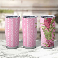 Women's Day Samoa Malu Tattoo Inspired Mix Teuila Tumbler Cup Rose Pink