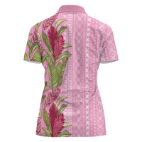 Women's Day Samoa Malu Tattoo Inspired Mix Teuila Women Polo Shirt Rose Pink