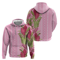 Women's Day Samoa Malu Tattoo Inspired Mix Teuila Zip Hoodie Rose Pink