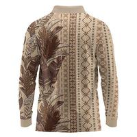 Women's Day Samoa Malu Tattoo Inspired Mix Teuila Long Sleeve Polo Shirt Vintage Tapa LT7 - Polynesian Pride