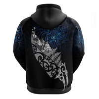 Maori Matariki Hoodie Landscape Styled Fern - Galaxy