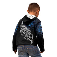 Maori Matariki Kid Hoodie Landscape Styled Fern - Galaxy