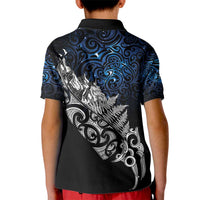 Maori Matariki Kid Polo Shirt Landscape Styled Fern - Galaxy