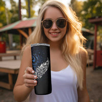 Maori Matariki Skinny Tumbler Landscape Styled Fern - Galaxy LT7 - Polynesian Pride