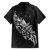 Maori Matariki Family Matching Tank Maxi Dress and Hawaiian Shirt Landscape Styled Fern - Monochrome