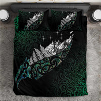 Maori Matariki Bedding Set Landscape Styled Fern - Paua Shell