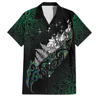 Maori Matariki Hawaiian Shirt Landscape Styled Fern - Paua Shell