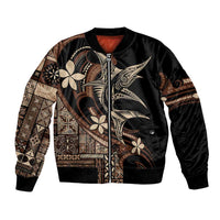 Samoa Manuia le Aso Tuto'atasi Bomber Jacket Siapo Mamanu Mix Tatau Marlin