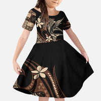 Samoa Manuia le Aso Tuto'atasi Family Matching Mermaid Dress and Hawaiian Shirt Siapo Mamanu Mix Tatau Marlin