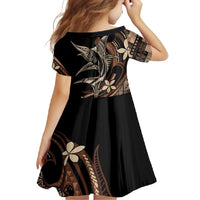 Samoa Manuia le Aso Tuto'atasi Family Matching Mermaid Dress and Hawaiian Shirt Siapo Mamanu Mix Tatau Marlin