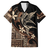 Samoa Manuia le Aso Tuto'atasi Hawaiian Shirt Siapo Mamanu Mix Tatau Marlin